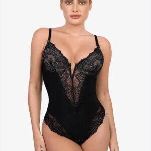Popilush Black Lace Bodysuit